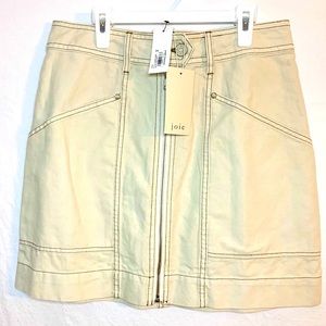 NWT JOIE Mini Skirt Zips Up Front